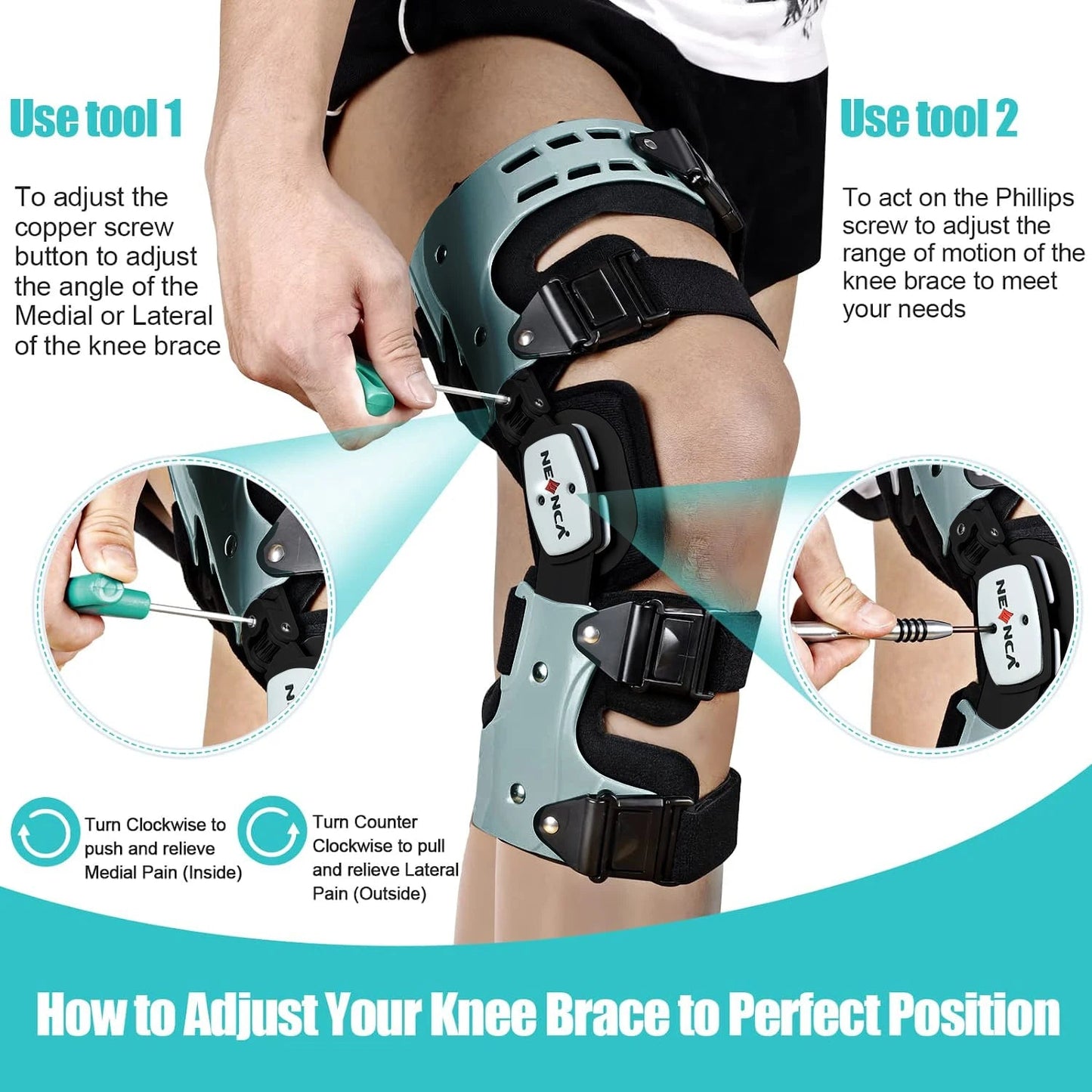 NEENCA OA Unloader Knee Brace Support for Arthritis Pain Osteoarthritis Cartilage Defect Repair Avascular Necrosis - 𝐝𝐮𝐯𝐥𝐚𝐬𝐡𝐨𝐩.𝐜𝐨𝐦