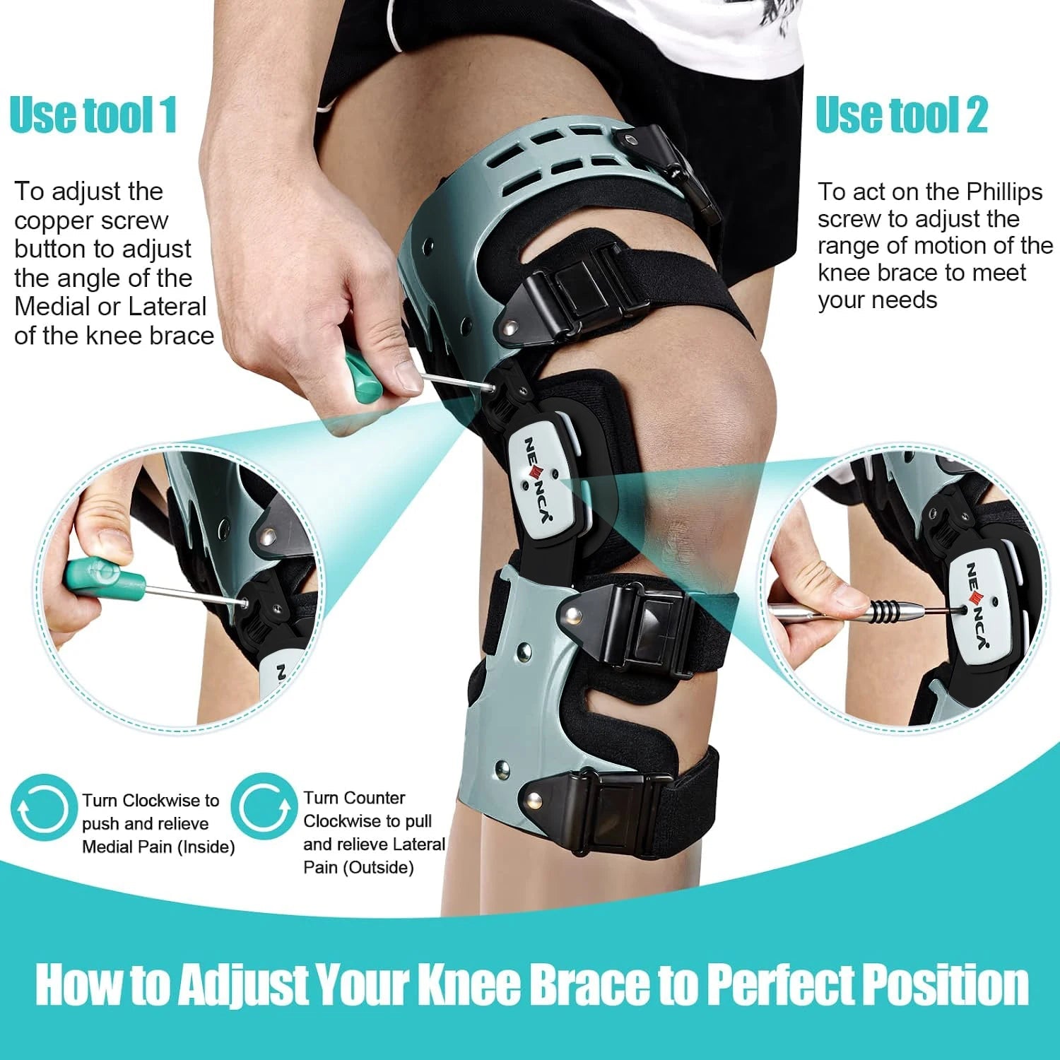 NEENCA OA Unloader Knee Brace Support for Arthritis Pain Osteoarthritis Cartilage Defect Repair Avascular Necrosis - 𝐝𝐮𝐯𝐥𝐚𝐬𝐡𝐨𝐩.𝐜𝐨𝐦