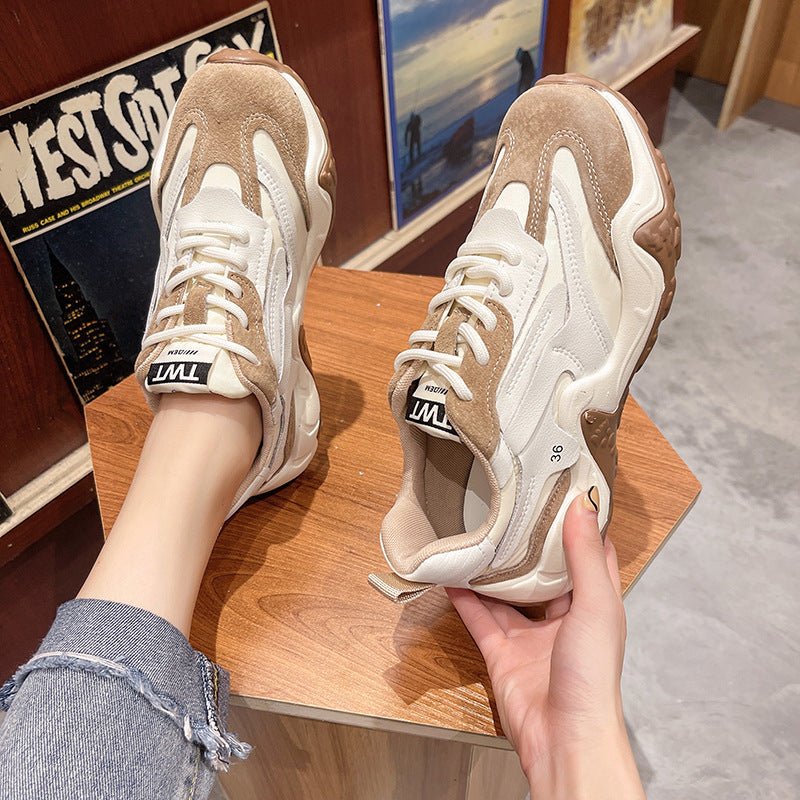 New Sports Autumn And Winter Mesh Korean Version Inner Heightening Lace - Up Fashion Shoes Student Casual Women's Shoes - 𝐝𝐮𝐯𝐥𝐚𝐬𝐡𝐨𝐩.𝐜𝐨𝐦