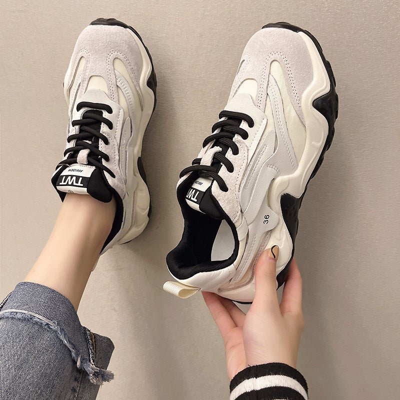 New Sports Autumn And Winter Mesh Korean Version Inner Heightening Lace - Up Fashion Shoes Student Casual Women's Shoes - 𝐝𝐮𝐯𝐥𝐚𝐬𝐡𝐨𝐩.𝐜𝐨𝐦