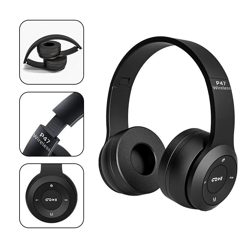 P47 Wireless Headphones Bluetooth 5.0 Earphones Foldable HIFI Stereo Bass for Music Gaming Kid Girl Earphone for Smartphone - 𝐝𝐮𝐯𝐥𝐚𝐬𝐡𝐨𝐩.𝐜𝐨𝐦