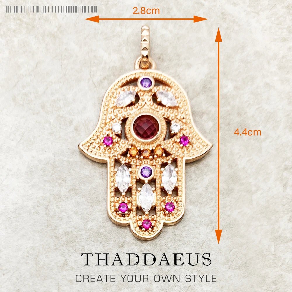 Pendant Hand of Fatima Chakra Lotus Summer New Jewelry Bohemia 925 Sterling Silver Accessories Protection Gift For Women Men - 𝐝𝐮𝐯𝐥𝐚𝐬𝐡𝐨𝐩.𝐜𝐨𝐦