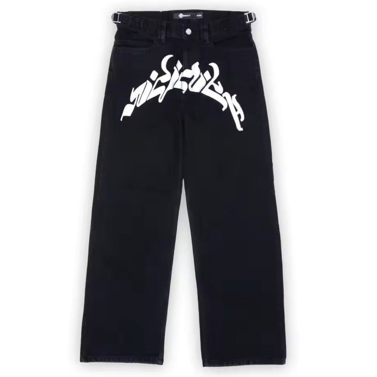 Personalized letter printed jeans, men's spring and autumn high street hip - hop fashion brand, loose straight leg pants - 𝐝𝐮𝐯𝐥𝐚𝐬𝐡𝐨𝐩.𝐜𝐨𝐦