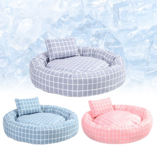 Pet Supplies Winter Plaid Pet Nest Small Round Nest with Pillow Cat Den Dog Den - 𝐝𝐮𝐯𝐥𝐚𝐬𝐡𝐨𝐩.𝐜𝐨𝐦