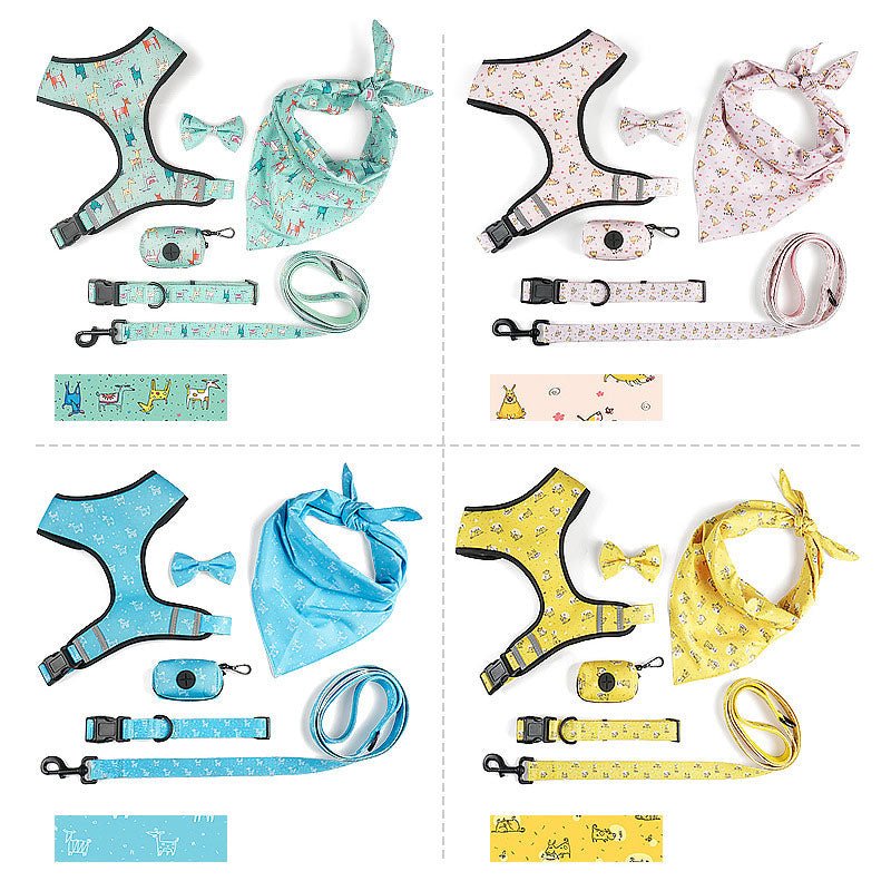 Printed Six - Piece Pet Supplies Comfortable Polyester Dog Strap With Double - Sided Printing Dog Chest Strap - 𝐝𝐮𝐯𝐥𝐚𝐬𝐡𝐨𝐩.𝐜𝐨𝐦