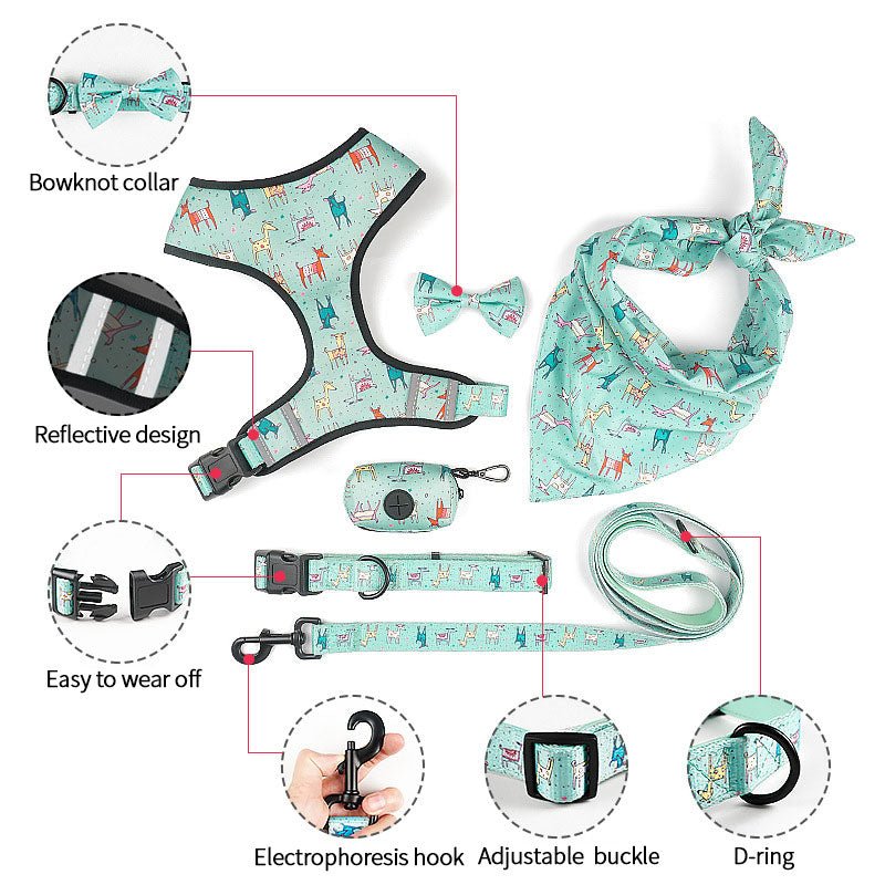 Printed Six - Piece Pet Supplies Comfortable Polyester Dog Strap With Double - Sided Printing Dog Chest Strap - 𝐝𝐮𝐯𝐥𝐚𝐬𝐡𝐨𝐩.𝐜𝐨𝐦