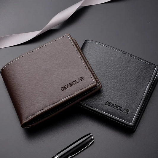 Pu Leather Men Short Wallet Thin Style Folding Young Men Credit Card Holder Wallet - 𝐝𝐮𝐯𝐥𝐚𝐬𝐡𝐨𝐩.𝐜𝐨𝐦