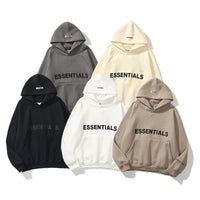 Raglan Sleeve Double Cap High Street Fashion FEAOFGODFOGESSENTIAL Sweater Couple Hoodie - 𝐃𝐔𝐕𝐋𝐀𝐒𝐇𝐎𝐏