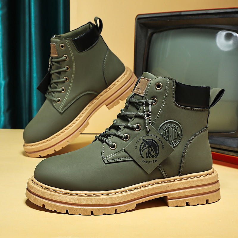 Rhubarb boots anti slip trendy waterproof British Martin boots - 𝐝𝐮𝐯𝐥𝐚𝐬𝐡𝐨𝐩.𝐜𝐨𝐦