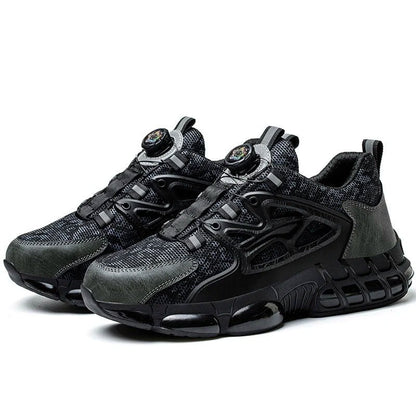 Rotating Button Safety Shoes Men Steel Toe Sneaker Air Cushion Work Shoes Man Puncture Proof Work Safety Boots Protective Shoes - 𝐃𝐔𝐕𝐋𝐀𝐒𝐇𝐎𝐏