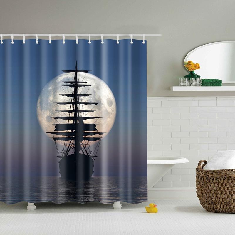 Sailing Ships Ship's Anchor Washable Bath Decor Shower Curtains - 𝐝𝐮𝐯𝐥𝐚𝐬𝐡𝐨𝐩.𝐜𝐨𝐦