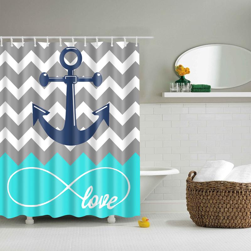 Sailing Ships Ship's Anchor Washable Bath Decor Shower Curtains - 𝐝𝐮𝐯𝐥𝐚𝐬𝐡𝐨𝐩.𝐜𝐨𝐦