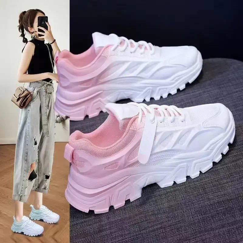 Shoes for Women Spring Autumn Summer Mixed Color Breathable Platform Sneakers Casual Mesh Lightweight Sport Running Shoes - 𝐝𝐮𝐯𝐥𝐚𝐬𝐡𝐨𝐩.𝐜𝐨𝐦