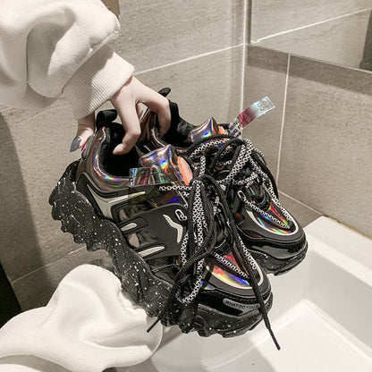 Show Feet Little Old Shoes Women's Trendy New Thick Sole Sneakers Wave Casual Shoes - 𝐝𝐮𝐯𝐥𝐚𝐬𝐡𝐨𝐩.𝐜𝐨𝐦