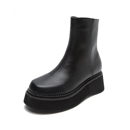 Small Short Boots Female Autumn And Winter New Single Boots Martin Boots Female British Style Thick Bottom Chelsea Boots - 𝐝𝐮𝐯𝐥𝐚𝐬𝐡𝐨𝐩.𝐜𝐨𝐦