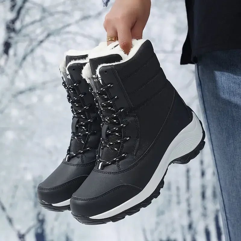 Snow Boots Women Platform Boots Non - slip Women Winter Shoes Fur Warm Ankle Boots for Women Wedges Waterproof Thigh High Boots - 𝐝𝐮𝐯𝐥𝐚𝐬𝐡𝐨𝐩.𝐜𝐨𝐦