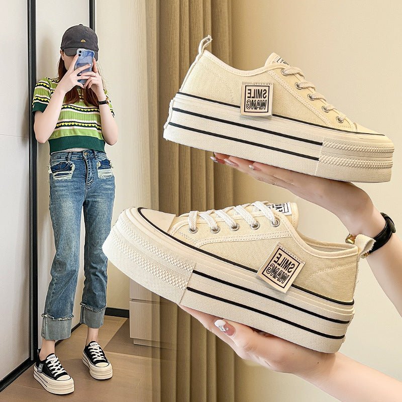 Sponge cake versatile breathable sports casual white shoes retro board shoes - 𝐝𝐮𝐯𝐥𝐚𝐬𝐡𝐨𝐩.𝐜𝐨𝐦