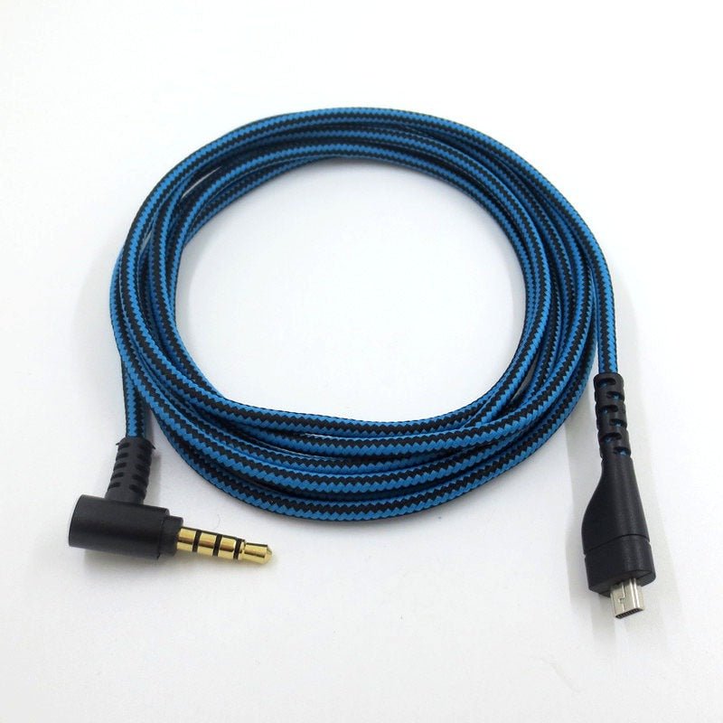 Suitable for Arctis 3 5 7 Sairui Ice Gaming Earphone Cable Blue Black Stripe Audio Cable - 𝐝𝐮𝐯𝐥𝐚𝐬𝐡𝐨𝐩.𝐜𝐨𝐦