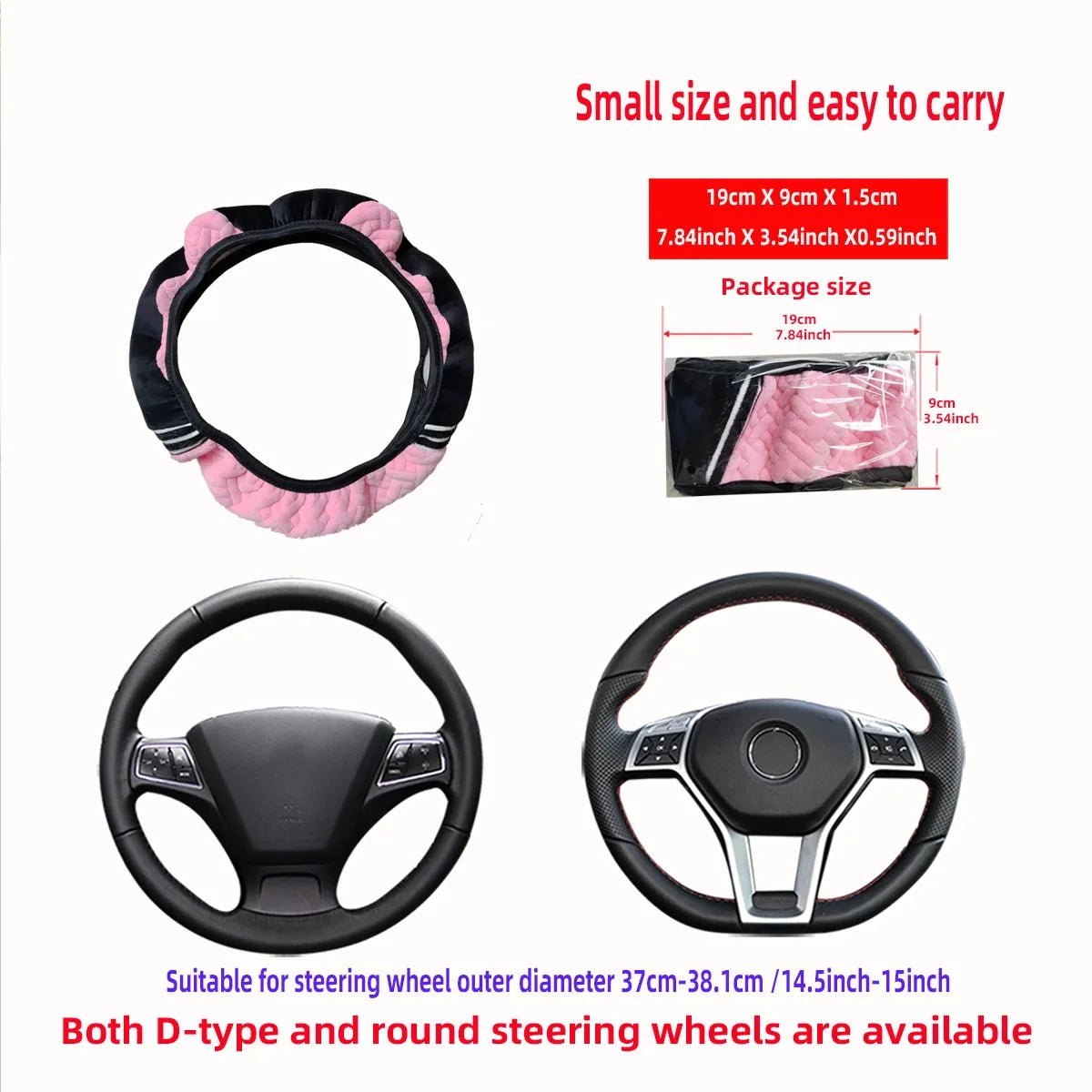 Super soft plush ear winter warm - hand car rimless steering wheel cover suitable for 14.5 - 15 inch car accessories for women - 𝐝𝐮𝐯𝐥𝐚𝐬𝐡𝐨𝐩.𝐜𝐨𝐦