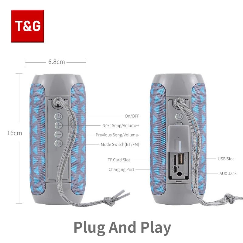 TG117 Bluetooth Speakers Portable Wireless Sound Box Outdoor Loudspeaker Waterproof Stereo Surround Supports TF Radio - 𝐝𝐮𝐯𝐥𝐚𝐬𝐡𝐨𝐩.𝐜𝐨𝐦