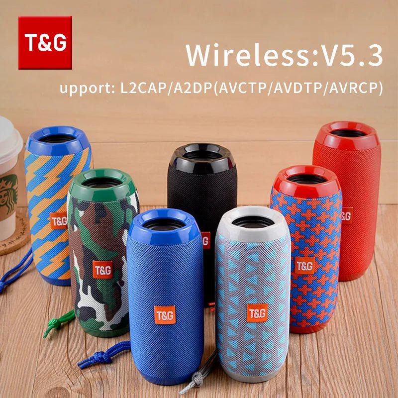 TG117 Bluetooth Speakers Portable Wireless Sound Box Outdoor Loudspeaker Waterproof Stereo Surround Supports TF Radio - 𝐝𝐮𝐯𝐥𝐚𝐬𝐡𝐨𝐩.𝐜𝐨𝐦
