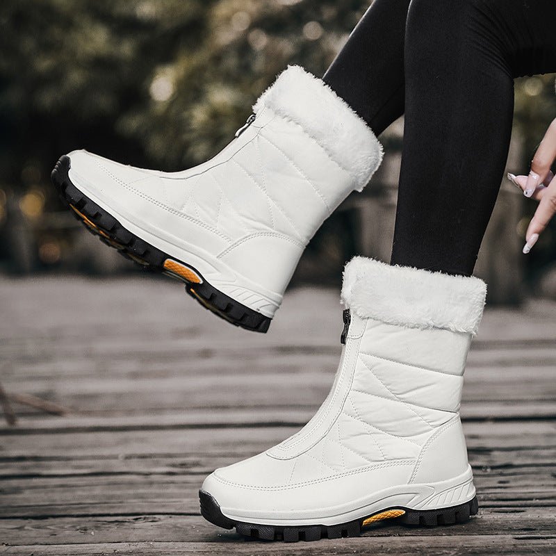 Thick and Warm Snow Boots with Velvet, Large Cotton Shoes - 𝐝𝐮𝐯𝐥𝐚𝐬𝐡𝐨𝐩.𝐜𝐨𝐦