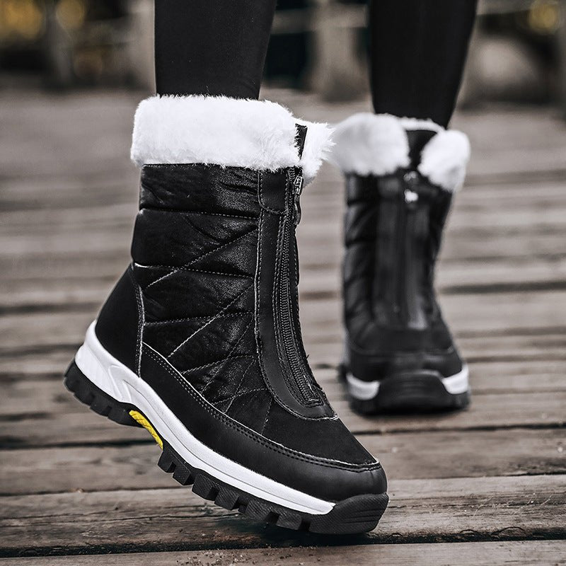 Thick and Warm Snow Boots with Velvet, Large Cotton Shoes - 𝐝𝐮𝐯𝐥𝐚𝐬𝐡𝐨𝐩.𝐜𝐨𝐦