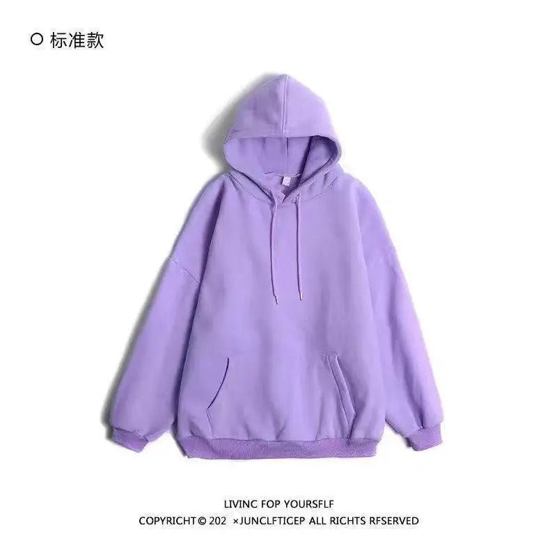 Thickened Fleece Hooded Sweatshirt Men's Solid Color Winter Jacket Korean Style Casual Wear Polyester Fabric Long Sleeve - 𝐃𝐔𝐕𝐋𝐀𝐒𝐇𝐎𝐏