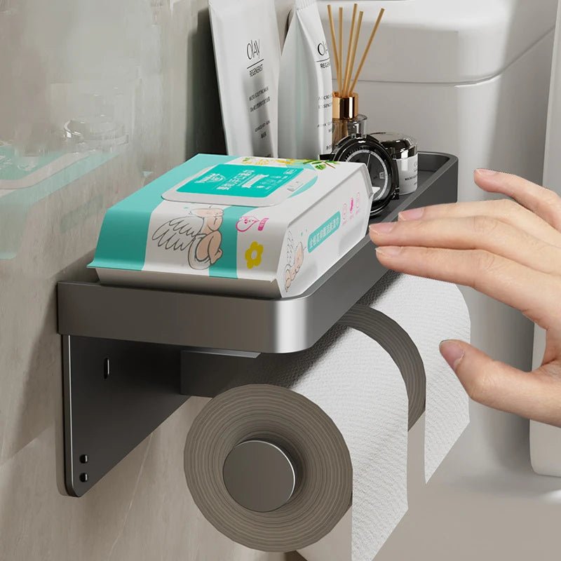 Toilet Paper Holder Wall - Mounted Aluminum Alloy Toilet Paper Holder Tissue Rack Bathroom Tissue Holder Bathroom Accessories - 𝐝𝐮𝐯𝐥𝐚𝐬𝐡𝐨𝐩.𝐜𝐨𝐦