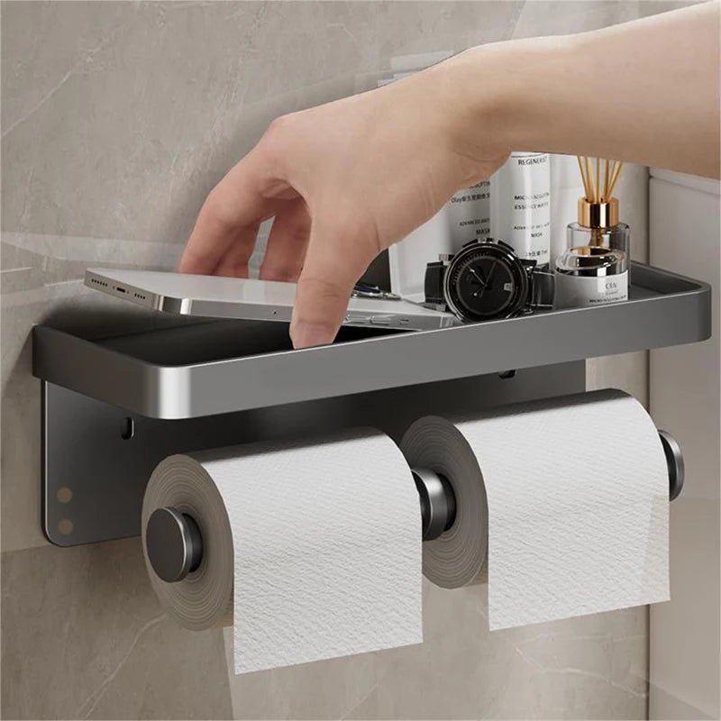 Toilet Paper Holder Wall - Mounted Aluminum Alloy Toilet Paper Holder Tissue Rack Bathroom Tissue Holder Bathroom Accessories - 𝐝𝐮𝐯𝐥𝐚𝐬𝐡𝐨𝐩.𝐜𝐨𝐦