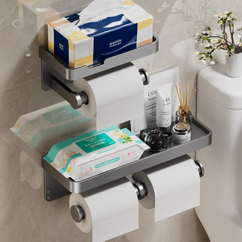 Toilet Paper Holder Wall - Mounted Aluminum Alloy Toilet Paper Holder Tissue Rack Bathroom Tissue Holder Bathroom Accessories - 𝐝𝐮𝐯𝐥𝐚𝐬𝐡𝐨𝐩.𝐜𝐨𝐦