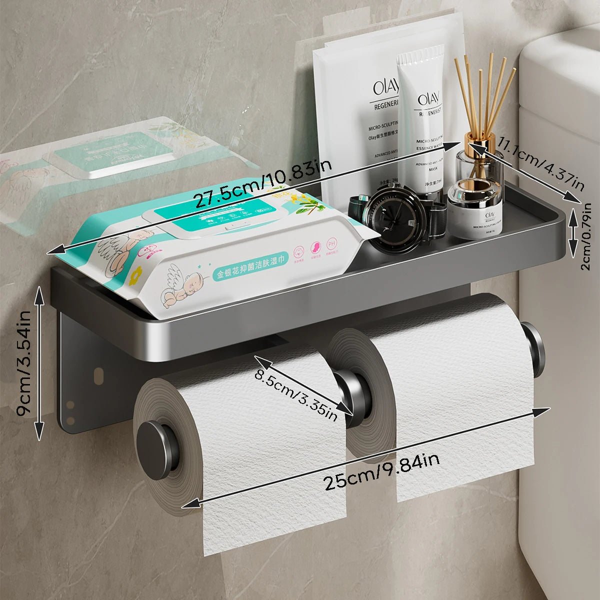 Toilet Paper Holder Wall - Mounted Aluminum Alloy Toilet Paper Holder Tissue Rack Bathroom Tissue Holder Bathroom Accessories - 𝐝𝐮𝐯𝐥𝐚𝐬𝐡𝐨𝐩.𝐜𝐨𝐦