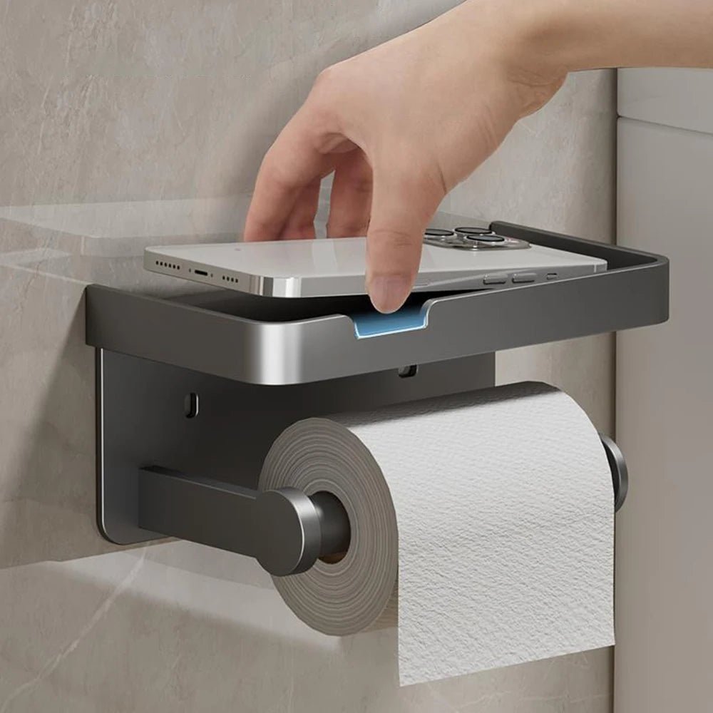 Toilet Paper Holder Wall - Mounted Aluminum Alloy Toilet Paper Holder Tissue Rack Bathroom Tissue Holder Bathroom Accessories - 𝐝𝐮𝐯𝐥𝐚𝐬𝐡𝐨𝐩.𝐜𝐨𝐦