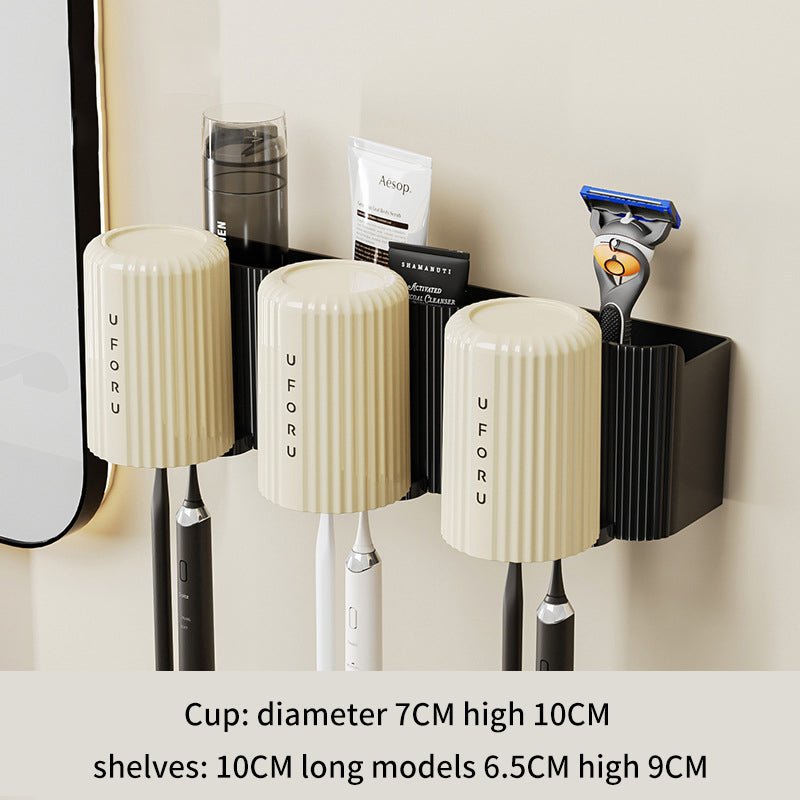 Toothbrush rack perforated free wall mounted bathroom mouthwash cup rack storage rack - 𝐝𝐮𝐯𝐥𝐚𝐬𝐡𝐨𝐩.𝐜𝐨𝐦