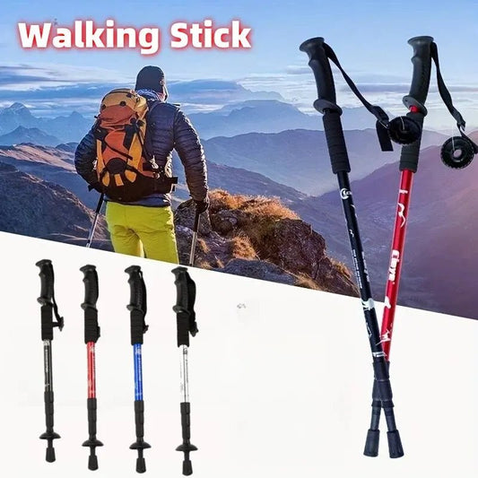 Trekking Poles Shock Absorption Foldable Ultralight Hiking Pole Suitable For Outdoor Camping Mountaineering Backpacking And Trip - 𝐝𝐮𝐯𝐥𝐚𝐬𝐡𝐨𝐩.𝐜𝐨𝐦