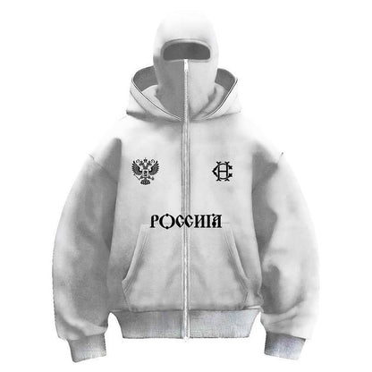 Trendy Fleece - lined Double Hood Unique Design Hoodie Unisex Loose Y2K Sweatshirt - 𝐝𝐮𝐯𝐥𝐚𝐬𝐡𝐨𝐩.𝐜𝐨𝐦
