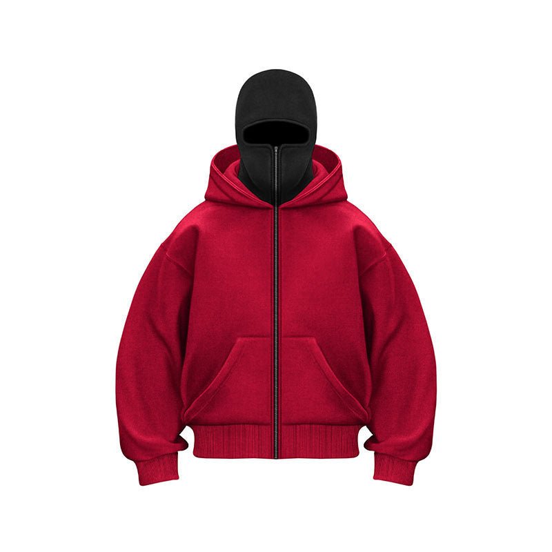 Trendy Fleece - lined Double Hood Unique Design Hoodie Unisex Loose Y2K Sweatshirt - 𝐝𝐮𝐯𝐥𝐚𝐬𝐡𝐨𝐩.𝐜𝐨𝐦