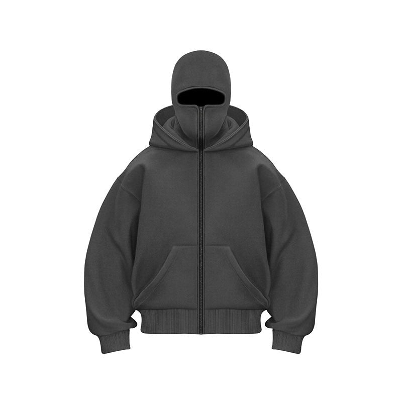 Trendy Fleece - lined Double Hood Unique Design Hoodie Unisex Loose Y2K Sweatshirt - 𝐝𝐮𝐯𝐥𝐚𝐬𝐡𝐨𝐩.𝐜𝐨𝐦