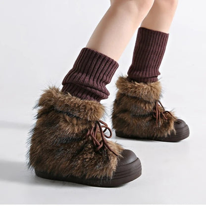 Туфли Winter Women Snow Boots Warm High Top Plush Cotton Shoes 2025new Women's Ankle Boots Simple Temperament Woman Shoes Botas - 𝐃𝐔𝐕𝐋𝐀𝐒𝐇𝐎𝐏