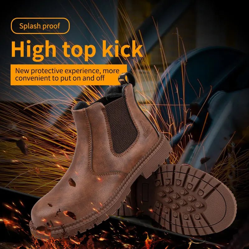 Water Proof Safety Work Shoes For Men Steel Head Leather Boots Male Footwear Indestructible Construction Work Shoes Brown - 𝐝𝐮𝐯𝐥𝐚𝐬𝐡𝐨𝐩.𝐜𝐨𝐦