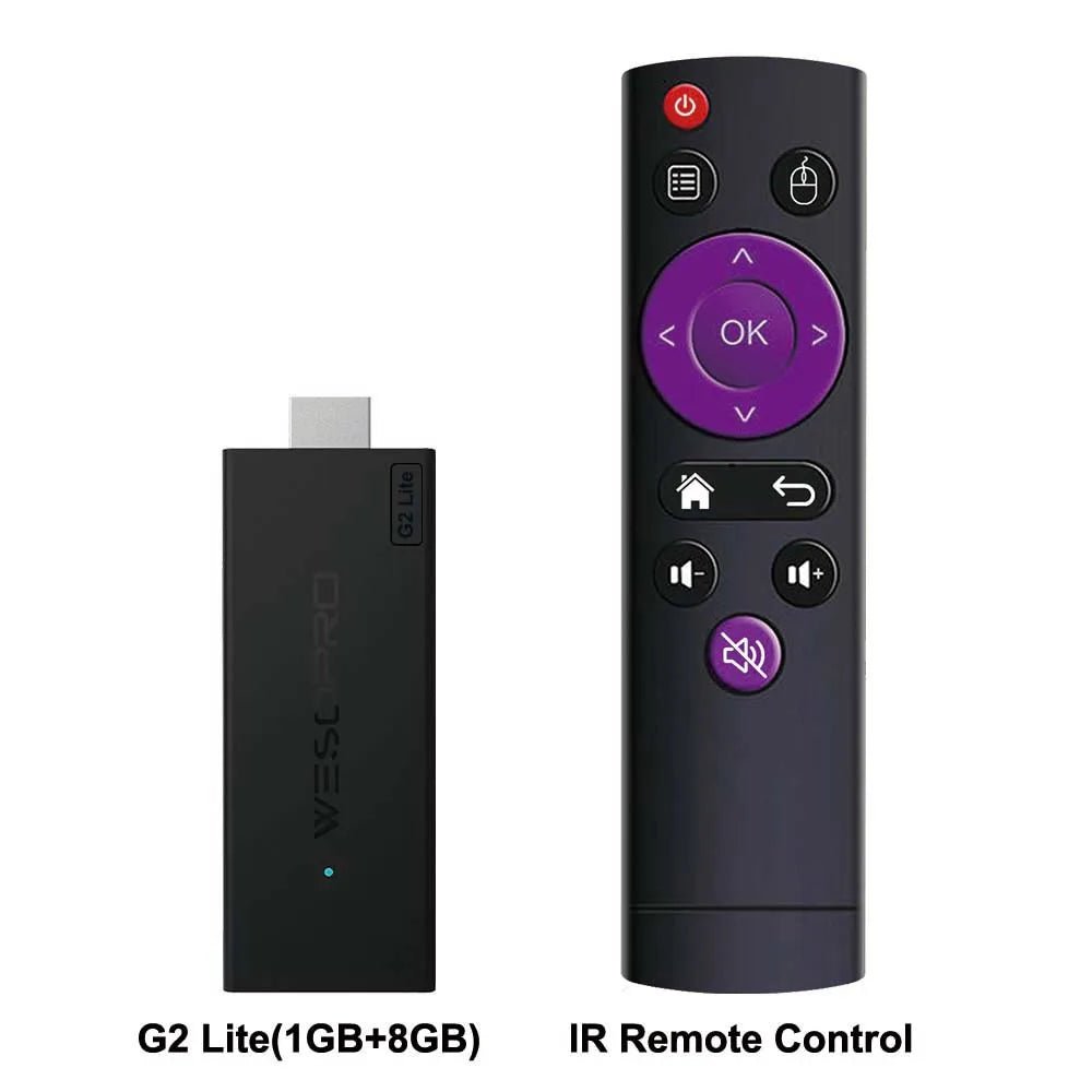 WESOPRO Android TV Stick G2 Lite Smart IPTV Dongle 1GB RAM 8GB ROM 2.4GHz 5.0GHz Wifi 4K Decoding Streaming Media VS Fire Stick - 𝐝𝐮𝐯𝐥𝐚𝐬𝐡𝐨𝐩.𝐜𝐨𝐦