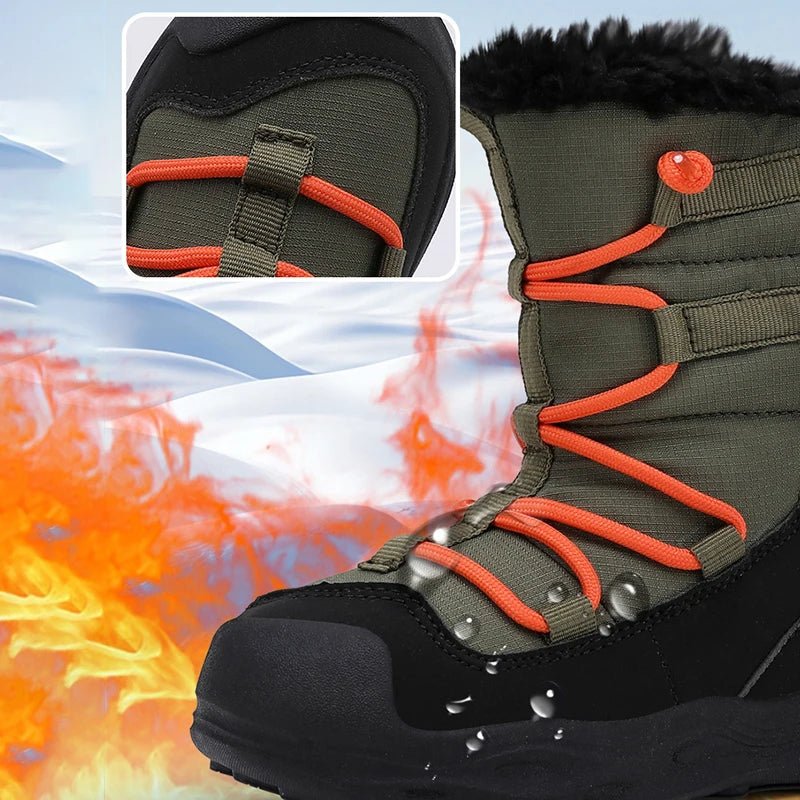 Winter Children Snow Boot Boys Girls Outdoor Causal Thickencold protection Cotton Shoe Plush Warm Non - Slip Fashion High - top Boot - 𝐝𝐮𝐯𝐥𝐚𝐬𝐡𝐨𝐩.𝐜𝐨𝐦