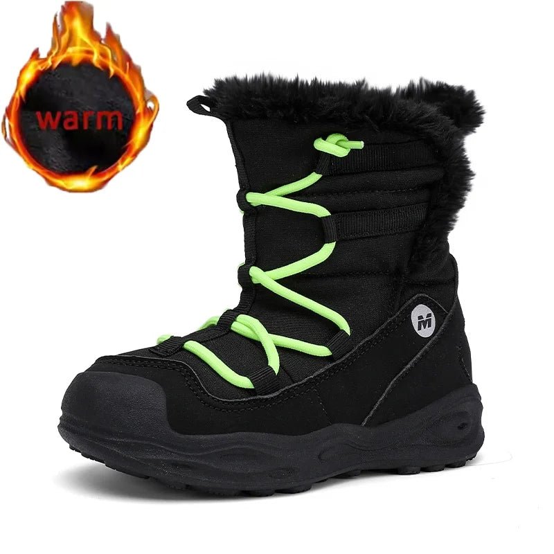 Winter Children Snow Boot Boys Girls Outdoor Causal Thickencold protection Cotton Shoe Plush Warm Non - Slip Fashion High - top Boot - 𝐝𝐮𝐯𝐥𝐚𝐬𝐡𝐨𝐩.𝐜𝐨𝐦