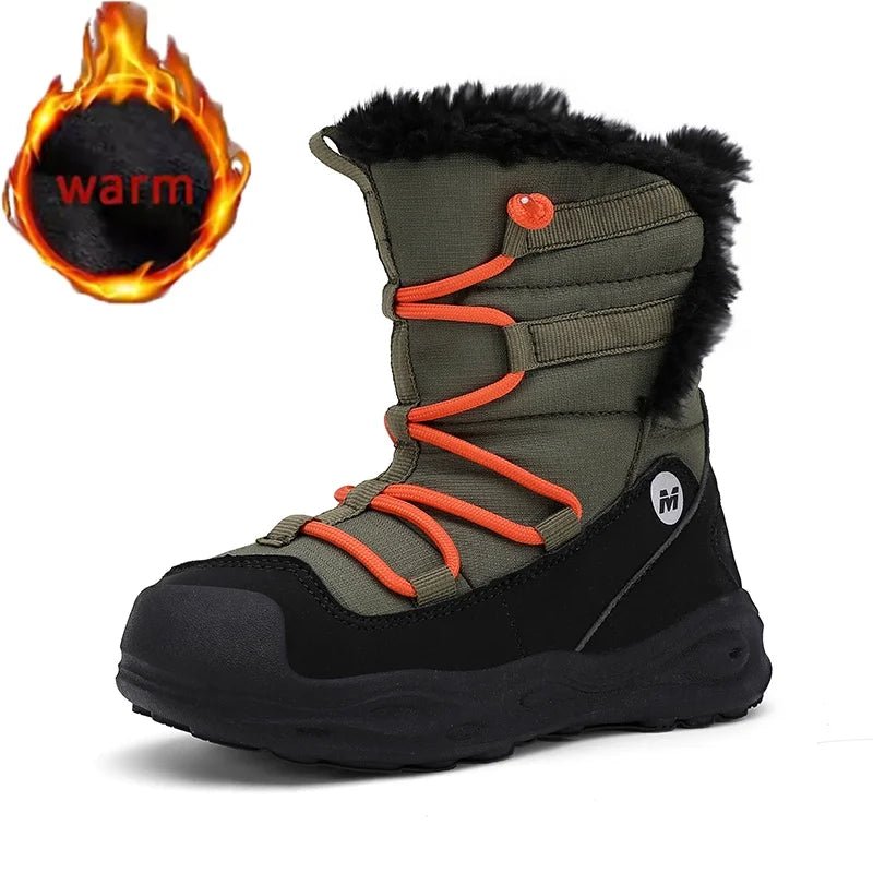 Winter Children Snow Boot Boys Girls Outdoor Causal Thickencold protection Cotton Shoe Plush Warm Non - Slip Fashion High - top Boot - 𝐝𝐮𝐯𝐥𝐚𝐬𝐡𝐨𝐩.𝐜𝐨𝐦