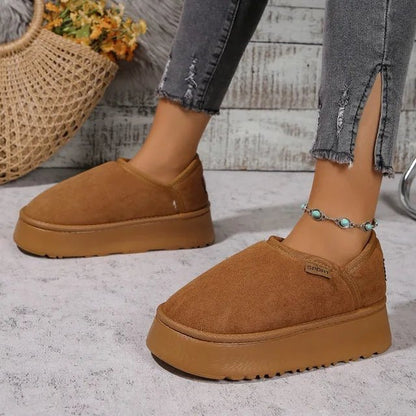 Winter Platform Boots Vintage Fashion Women's Snow Warm Suede Warm Inner Plush Fashion Thick Bottom Women's Flat Bottom Boots - 𝐝𝐮𝐯𝐥𝐚𝐬𝐡𝐨𝐩.𝐜𝐨𝐦