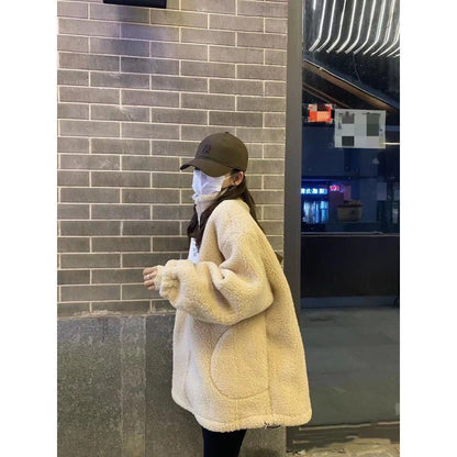 Winter Thickened High - Quality Particle Coat Women's Imitation Lamb Fur Jacket - 𝐃𝐔𝐕𝐋𝐀𝐒𝐇𝐎𝐏