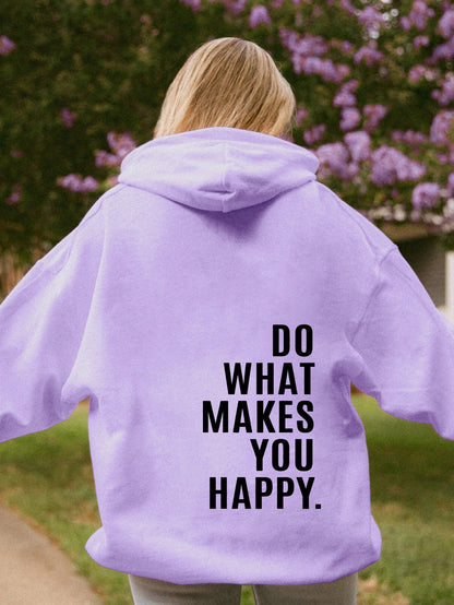 Women's Fleece - lined Hoodie with Print, Kangaroo Pocket, Drawstring, Letter Splicing, Abstract Print - 𝐝𝐮𝐯𝐥𝐚𝐬𝐡𝐨𝐩.𝐜𝐨𝐦