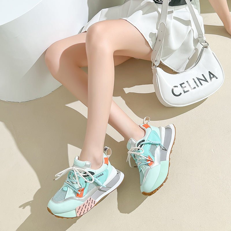 Women's Mesh Breathable Summer New All - Match Leather Forrest Shoes Thick - Soled Sports Casual Shoes - 𝐝𝐮𝐯𝐥𝐚𝐬𝐡𝐨𝐩.𝐜𝐨𝐦