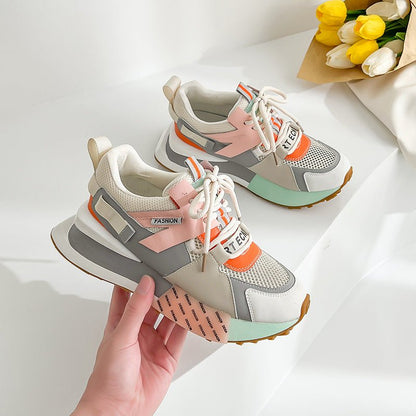 Women's Mesh Breathable Summer New All - Match Leather Forrest Shoes Thick - Soled Sports Casual Shoes - 𝐝𝐮𝐯𝐥𝐚𝐬𝐡𝐨𝐩.𝐜𝐨𝐦