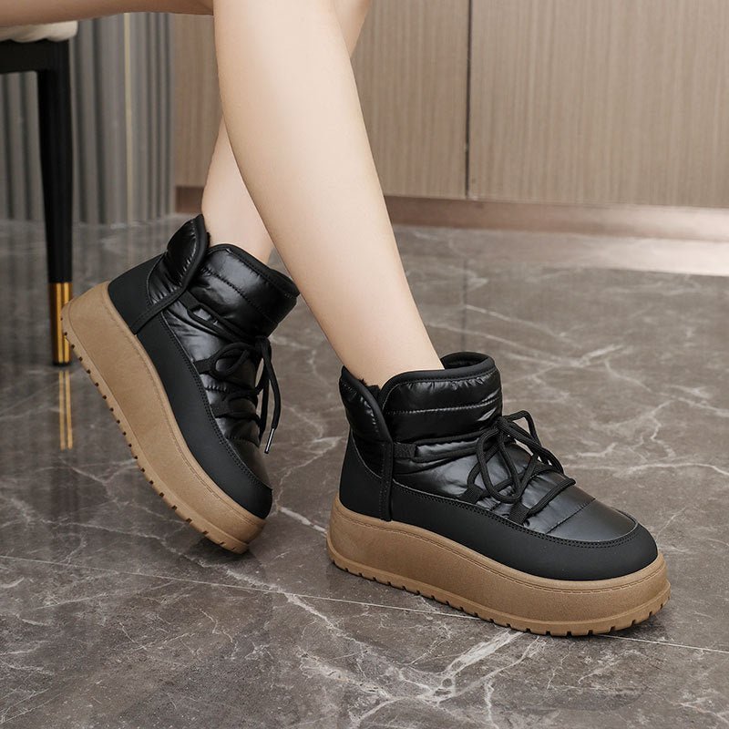 Women's Shoes New Winter Warm Fleece Lined High Top Thick Sole Elevated Cotton Shoes - 𝐝𝐮𝐯𝐥𝐚𝐬𝐡𝐨𝐩.𝐜𝐨𝐦